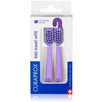 Curaprox Kids Travel refill spare heads for toothbrushes Purple 2 pc