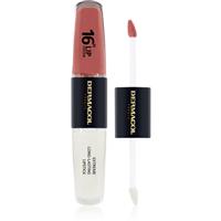 Dermacol 16H Lip Colour long-lasting lipstick and lip gloss shade 23 Mocha Brown 2x4 ml