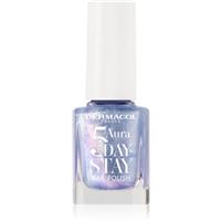 Dermacol 5 Day Stay Aura long-lasting nail polish with pearl shine shade 71 Ocean Mist 11 ml