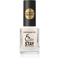 Dermacol 5 Day Stay Extreme Pearl nail polish with pearl shine shade 1 11 ml