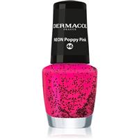 Dermacol Neon neon nail polish shade 46 Poppy Pink 5 ml
