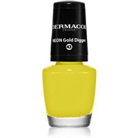 Dermacol Neon neon nail polish shade 43 Gold Digger 5 ml