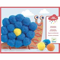DJECO Fluffy Animals making animals out of cotton wool balls 18m+ 1 pc
