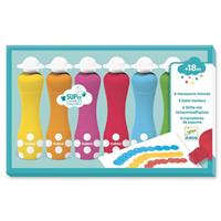 DJECO 6 Foam Markers foam colours with applicator 18m+ 6 pc