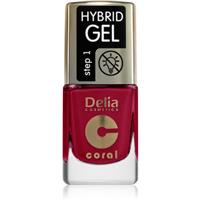 Delia Cosmetics Coral Nail Enamel Hybrid Gel gel nail polish shade 103 Juicy Raspberry 11 ml