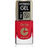 Delia Cosmetics Coral Nail Enamel Hybrid Gel gel nail polish shade 145 11 ml