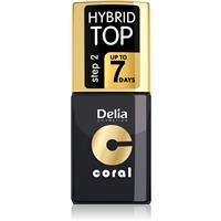 Delia Cosmetics Coral Nail Enamel Hybrid Gel gel top coat 11 ml