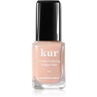 LONDONTOWN Kur Tinted Fortifying Ridge Filler smoothing base coat for dry and brittle nails shade Apricot Beige 12 ml