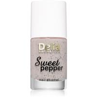 Delia Cosmetics Sweet Pepper Black Particles nail polish shade 02 Apricot 11 ml