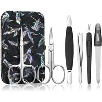 DuKaS Premium Line Solingen 126 manicure set + sleeve Silver Birds