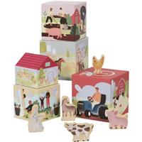 eliNeli Stacking Tower Farm cubes for children 12m+ 1 pc