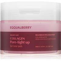 EQQUALBERRY Collagen Pore-Tight Up Gel Toner Pads toner pads to tighten pores 60 pc