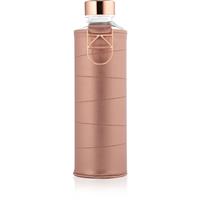 Equa Mismatch glass water bottle + faux leather case colour Bronze 750 ml