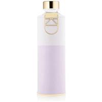 Equa Mismatch glass water bottle + faux leather case colour Lila 750 ml