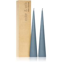 ester & erik cone candles dusty blue (no. 83) decorative candle 2x25 cm