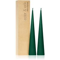 ester & erik cone candles marble green (no. 58) decorative candle 2x25 cm