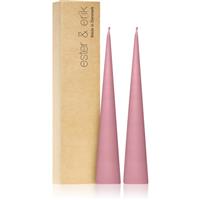 ester & erik cone candles old rose (no. 39) decorative candle 2x25 cm