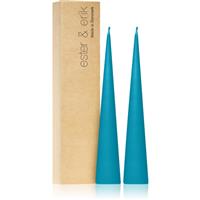 ester & erik cone candles turquoise (no. 56) decorative candle 2x25 cm