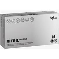 Espeon Nitril Sparkle Pearlescent Silver nitrile powder-free gloves size M 2x50 pc