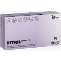 Espeon Nitril Sparkle Pearlescent Violet nitrile powder-free gloves size M 2x50 pc