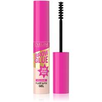 Eveline Cosmetics Brow Glue Fluff & Fix Gel long-lasting eyebrow gel shade Transparent 6 ml
