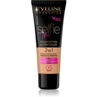 Eveline Cosmetics Selfie Time foundation and concealer 2-in-1 shade 05 Beige 30 ml