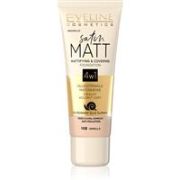 Eveline Cosmetics Satin Matt mattifying foundation with snail extract shade 102 Vanilla 30 ml