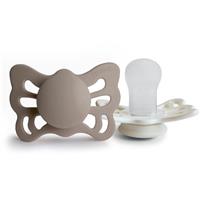 FRIGG Butterfly Size 1:0-6 months dummy Portobello/Cream 2 pc