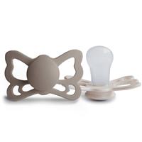 FRIGG Butterfly Size 2:6-18 months dummy Portobello/Cream 2 pc