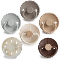 FRIGG 6-Pack Pacifiers Round Silicone Size 2 dummy Earthy Wonder 6 pc