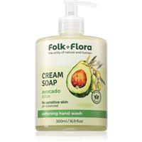 Folk & Flora Avocado & Olive liquid soap for sensitive skin 500 ml