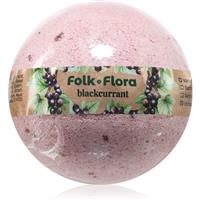Folk & Flora Blackcurrant bath bomb with a refreshing effect 130 g