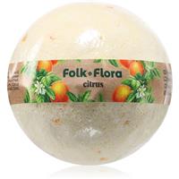 Folk & Flora Citrus bath bomb with a refreshing effect 130 g