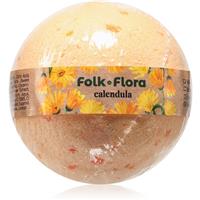 Folk & Flora Calendula effervescent bath bomb with calendula 130 g
