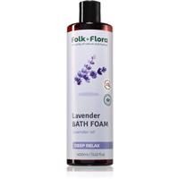 Folk & Flora Lavender bath foam with soothing effect 400 ml