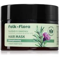 Folk & Flora Burdock & Rosemary deep strengthening hair mask 200 ml