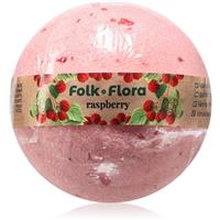 Folk & Flora Raspberry bath bomb 130 g