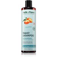 Folk & Flora Sea Buckthorn restoring shampoo for damaged and colour-treated hair 400 ml