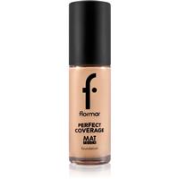 flormar Perfect Coverage Mat Touch Foundation mattifying foundation for combination to oily skin shade 308 Fair Ivory 30 ml