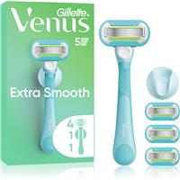 Gillette Venus Extra Smooth womens shaver with a shower bracket + replacement blades 6 pc