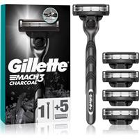 Gillette Mach3 Charcoal razor + replacement heads 5 pc