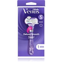 Gillette Venus Deluxe Smooth Swirl razor + replacement heads 1 pc