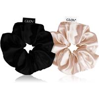 GLOV Satin Scrunchies S hair bands Sparkling Wine/Black 2 pc