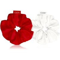 GLOV Satin Scrunchies S hair bands Red/Beige 2 pc