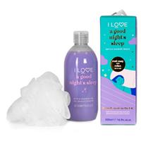 I Love Bathtime Treats A Good Night's Sleep gift set for the shower