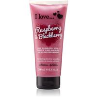 I Love Raspberry & Blackberry shower gel with exfoliating effect 200 ml