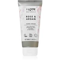 I love... Naturals Rose & Argan moisturising hand cream with rose fragrance 100 ml