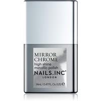 Nails Inc. Mirror Chrome nail polish with high gloss effect shade Silver Served 14 ml