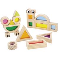 Janod Sensory Game Translucent Blocks activity toy 12m+ 12 pc