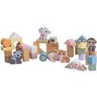 Jouco The Wildies Family Blocks cubes wooden 12 m+ 50 pc